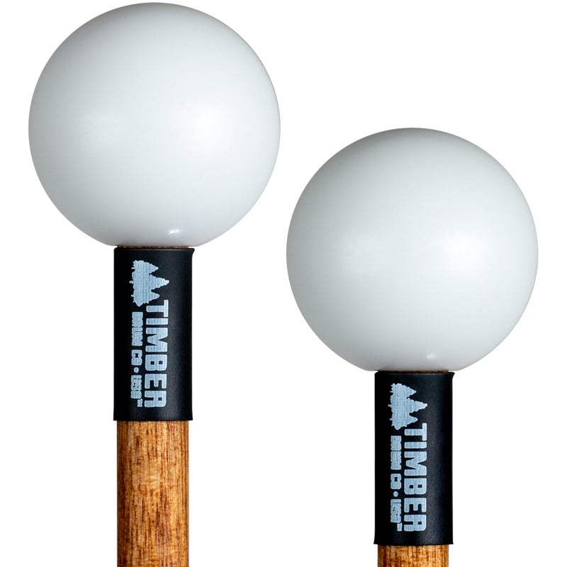 Timber Drum Co. Percussion Bell Mallets â€” MADE IN U.S.A. â€” Sticks for Glockenspiel, Xylophone, Blocks â€” Hard Poly, 15.25" - Image 1
